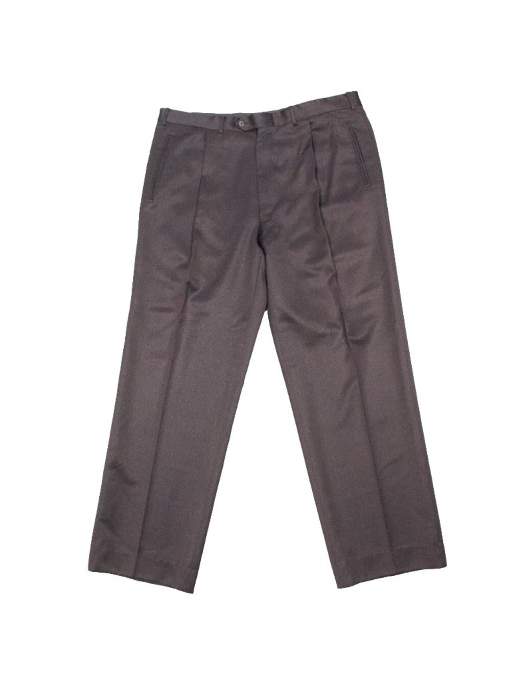 Corneliani Dress Pants Extrafine Merino Wool Trousers Grey Italy Pleated 36x30